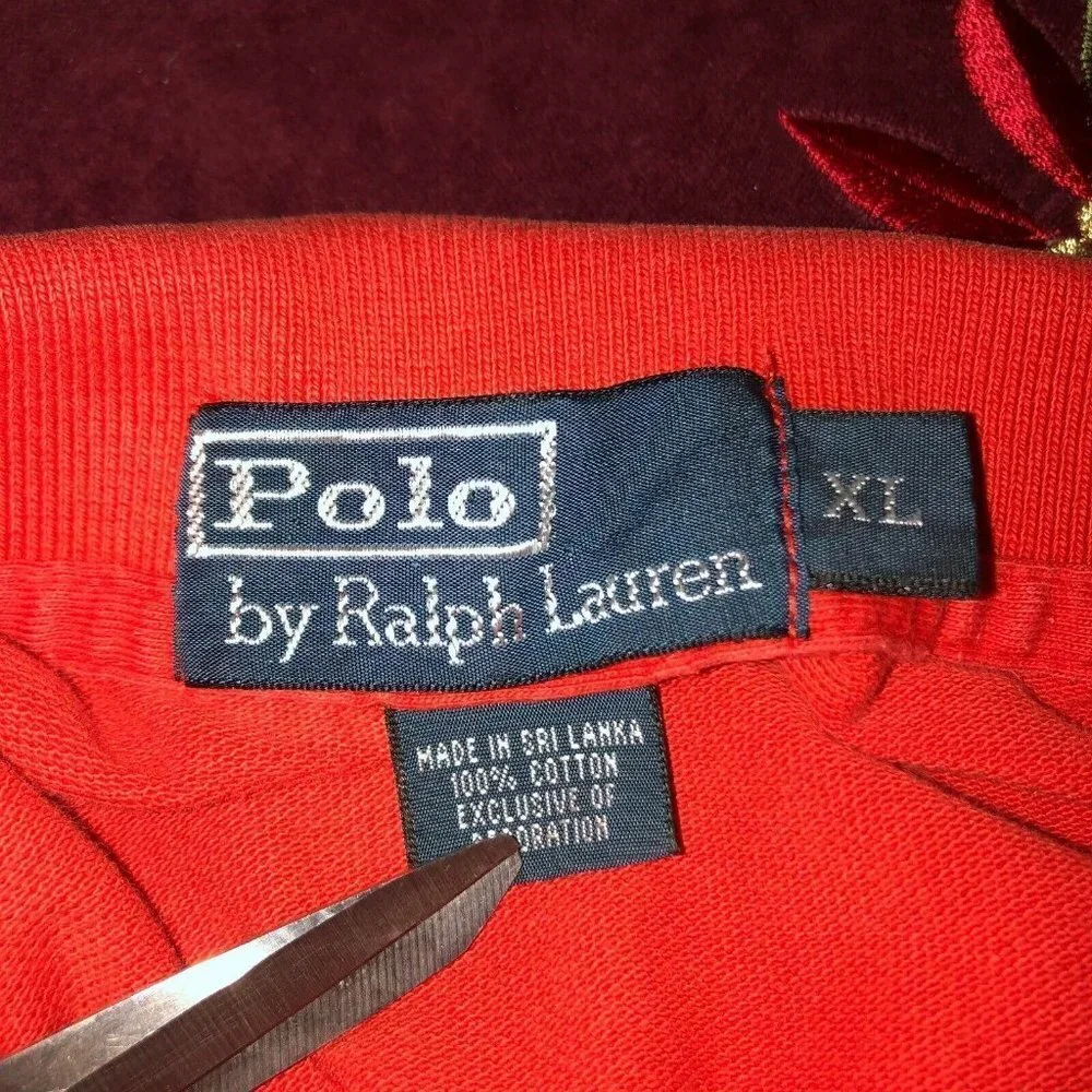 Ralph Lauren Mens Extra Large Orange Cotton Short Sleeve Golf Polo Shirt XL
